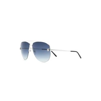 Cartier Sunglasses, female, Gray, Size: 60 MM Panth&egrave;re Pilot Sunglasses