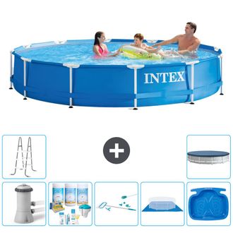Intex Piscina Con Estructura Redonda - 366x76 Cm - 8-piezas S20476