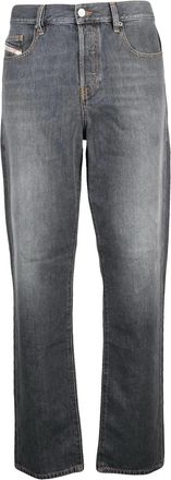 Diesel Black Cotton Regular Jeans
