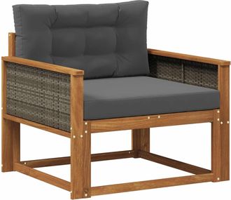 vidaXL Sof&aacute; Intermedio De Exterior Madera De Acacia S&oacute;lida Vidaxl