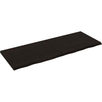 vidaXL Vidaxl - Estante Pared Madera Roble Tratada Marr&oacute;n Oscuro 160x60x(2-4)cm
