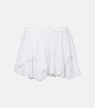 Isabel Marant Layale ruffled cotton shorts