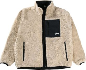 St&uuml;ssy reversible fleece jacket - Toni neutri