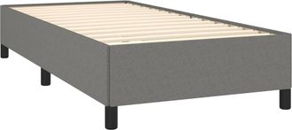 vidaXL Estructura De Cama Sin Colch&oacute;n Tela Gris Oscuro 90x200 Cm Vidaxl