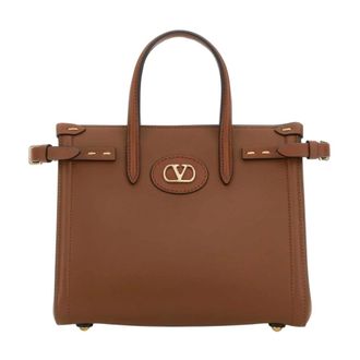Valentino Garavani Tote Bags, female, Brown, Size: ONE SIZE Antibes Handbag
