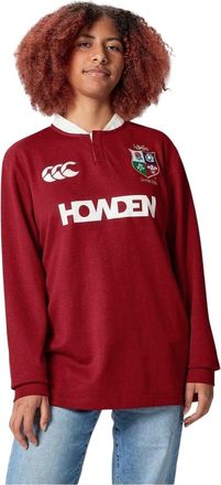 Canterbury Of New Zealand Unisex rugby-shirt met lange mouwen voor volwassenen (Rode Dahlia)