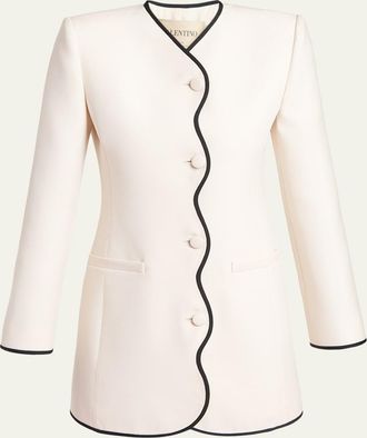 Valentino Garavani Wave Trim Minidress