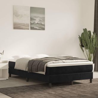 vidaXL Vidaxl - Estructura De Cama Sin Colch&oacute;n Terciopelo Negro 120x200 Cm