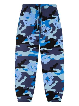 Denim Tears Wreath track pants - men - Cotton - S - Blue