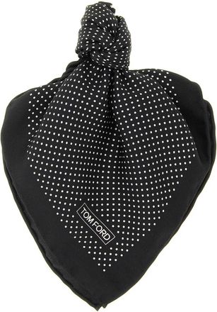 Tom Ford Micro Polka Dot Pocket Square - Heren - Accessoires - Zwart - ONE Size - Accessoires