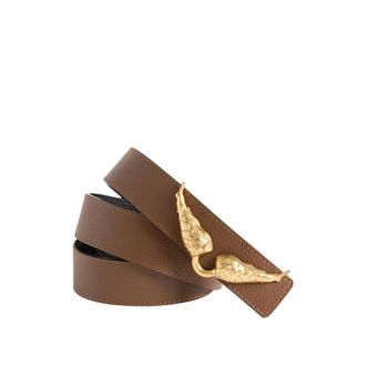Zadig&Voltaire Rock Reversible 30mm Riem - Dames - Accessoires - Bruin - Maat: M Leer