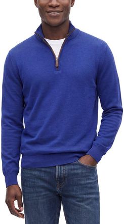 N.Peal N. PEAL Regent Fine Gauge Cashmere & Silk-Blend 1/2-Zip Sweater