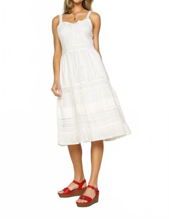 Skies Are Blue Clothing Girl Next Door Midi Dress In White