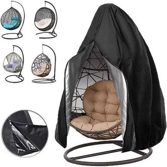 OEM Funda Silla Colgante Fabricada Tejido Oxford 210d, Funda Protectora Resistente Columpios Exterior, Impermeable Uv, Color Negro, 200 X 230 Cm