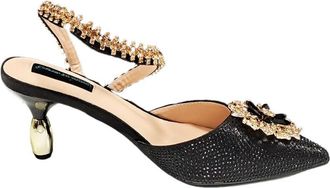 Generic Womens Shoes and Bag Set Sparkly Rhinestone Flower Evening Handbag Shiny Elegant Bridal Heeled Shoes