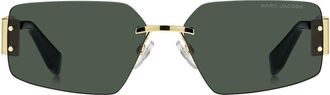 Marc Jacobs Marc Jacobs - Occhiali da sole squadrati unisex color oro/verde