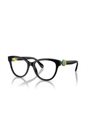 Swarovski 52mm Round optical glasses in Black at Nordstrom