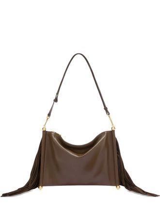 Furla XL suede fringing shoulder bag - Bruin