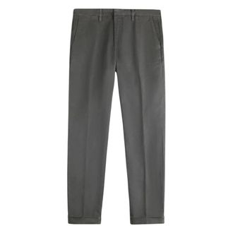 Fay Heren, Broeken, Grijs, Maat: W33 Katoen