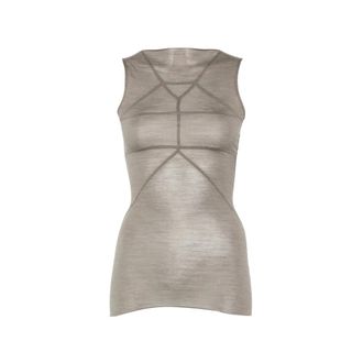 Rick Owens Dames, Tops, Grijs, Maat: M Zijde