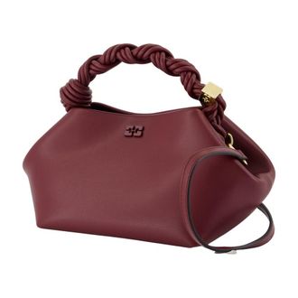 Ganni Womens Bou Shoulder Bag Burgundy Synthetic
