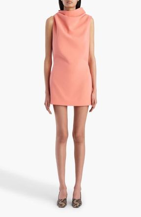 Khaite Astor Sleeveless Draped Minidress in Coral at Nordstrom, Size 10