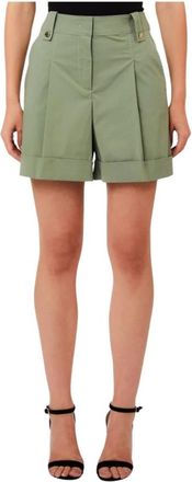 Liu Jo Poplin Shorts - female - Liu Jo - Casual Shorts - Green - 2XL - Shorts