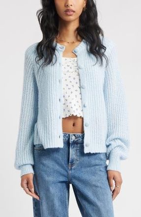 BP. Crewneck Cardigan in Blue Skyride at Nordstrom Rack, Size Xx-Small