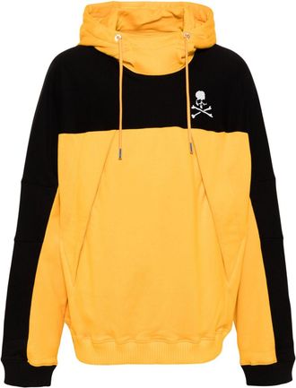 MASTERMIND WORLD logo print cotton hoodie - men - Cotton - S - Yellow