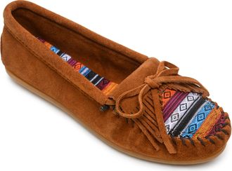 Minnetonka 402K Wildleder Mokassin Kilty Brown Arizona Edition, Schuhe Unisex:40