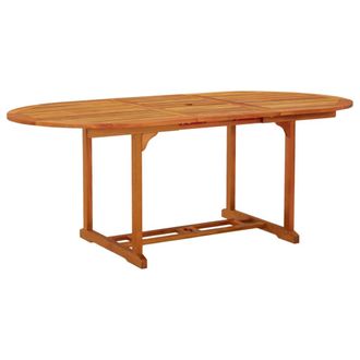 vidaXL Mesa De Jard&iacute;n Madera Maciza De Eucalipto 200x100x75 Cm Vidaxl
