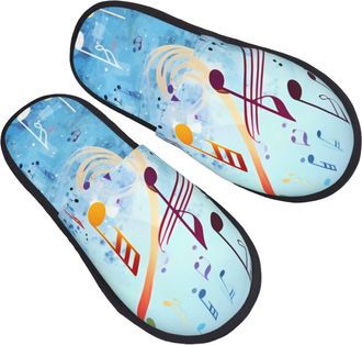 Generic Cotton Slippers Note Fluffy Sliders Warm Slippers For Christmas Big Kid Outdoor L