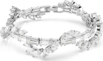 Swarovski Mesmera Mixed Cuts, White, Rhodium Plated Bracelet