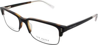 Ted Baker Mens Tortoise Rectangular Eyeglass Frames Tm506