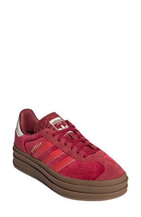 adidas Gazelle Bold Platform Sneaker in Red/Bright Red/Off White at Nordstrom, Size 7.5