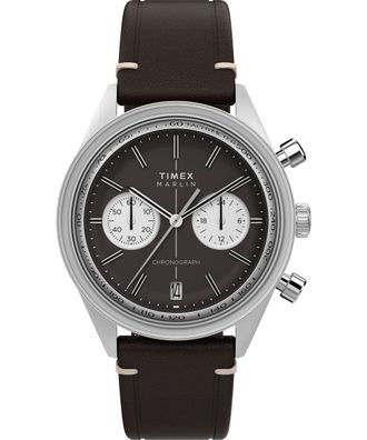 Timex Marlin Jet Mens Brown Watch TW2Y24700 Leather - One Size