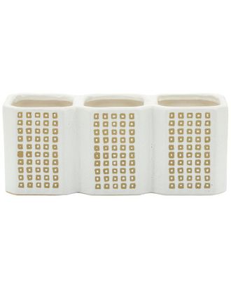 Sagebrook Home 3-Cup Dotted Pen Holder