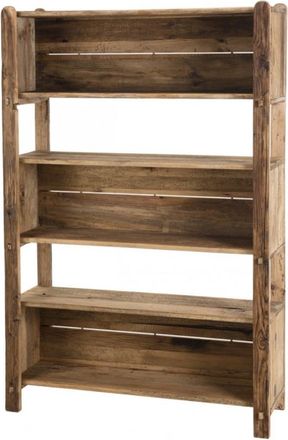 Macabane Biombo de madera de mango marrón y ratán color natural