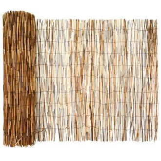 vidaXL Valla De Jard&iacute;n Carbonizado 1000 X 90 Cm Ca&ntilde;a Vidaxl
