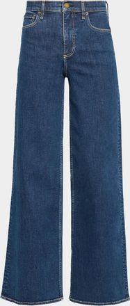 Rag & Bone Sofie Stretch-Denim High-Rise, Wide-Leg Jeans