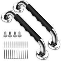 OEM Barra De Apoyo Para Ba&ntilde;o Para Personas Mayores, Barra De Acero Inoxidable, Barra De Soporte Para Ba&ntilde;o, 40 Cm, 2 Unidades - Crezuo