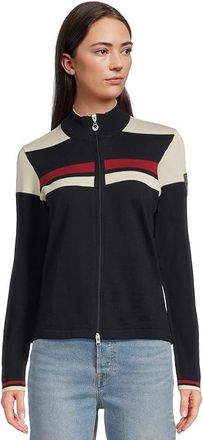 Dale of Norway Mount Stello Feminine Jacket Womens Sweater Navy/Offwhite/Raspberry : LG (Womens 12-14), Wool