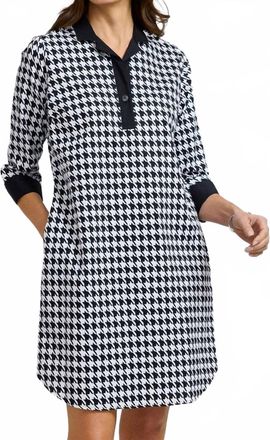 Foxcroft Sloane Classic Houndstooth 3/4 Dress