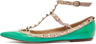 Valentino Garavani Ballerine Rockstud - Verde