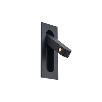 QAZQA Qazqa L&aacute;mpara De Pared Moderna Negra Con Led Y Puerto Usb-c