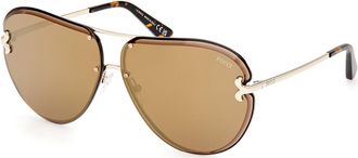 Pucci Emilio Pucci EP0217 32G Womens Sunglasses Gold Size 66