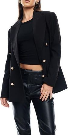 Lioness Palermo Double Breasted Blazer in Black at Nordstrom Rack, Size X-Small