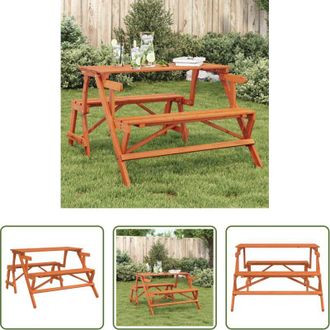 vidaXL Panca da giardino - Tavolo da Picnic con Panche in Legno Abete 2-in-1 Convertibile