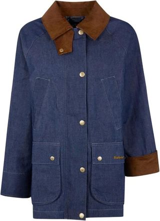 Barbour Jassen, Dames, Blauw, S, Katoen, Asker Casual Jacket