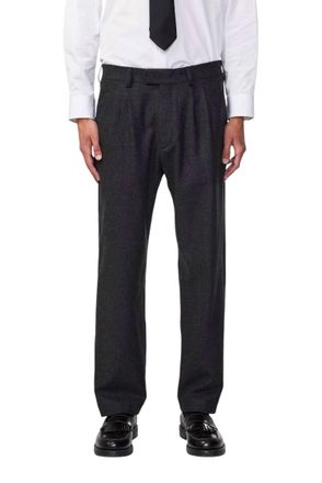Nn.07 Fritz Pleated Trouser In Dark Grey